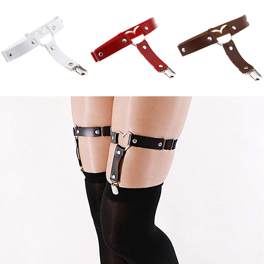 D-GROEE 2Pack Women's Heart Garters Leg 