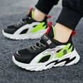 thumbnail image 2 of Kids Boys Lightweight Running Shoes Breathable Non Slip Casual Mesh Basketball Shoes Toddler Comfortable Slip On Sneakers Red Size 1.5 Big Kids, 2 of 5