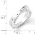 thumbnail image 3 of SS White Ice .03ct. Diamond Crossover Ring Size 8, 3 of 3