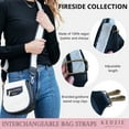 thumbnail image 2 of Kedzie Fireside Interchangeable Bag Strap in Vegan Faux Shearling, Black, 2 of 7