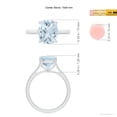thumbnail image 3 of ANGARA Natural 2.45 ct Aquamarine Engagement Ring with Hidden Accents in 14K White Gold for Women (Size-10x8mm) | March Birthstone, Anniversary, Jewelry Gift for Women | Natural Aquamarine Ring, 3 of 7