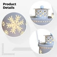 thumbnail image 3 of Farol navideño con vela LED, luz decorativa navideña de metal, diseño de reno de pino y copo de nieve, lámpara de mesa que funciona con pilas, decoración navideña de interior para fiestas en casa, 3 of 5