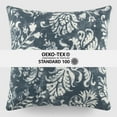 thumbnail image 5 of Noble Linens Elegant Cotton Decor Throw Pillow in Distressed Floral Pattern, 5 of 8