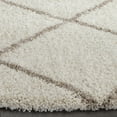 thumbnail image 3 of SAFAVIEH Hudson Amias Plush Geometric Shag Area Rug, Ivory/Beige, 3' x 3' Round, 3 of 7
