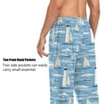 thumbnail image 4 of Top-kevin Sailboat with Lighthouse Pajama Pants for Men Comfort Sleep Lounge Bottoms Straight-fit with Pockets S-XXL, 4 of 6