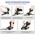 thumbnail image 6 of XIRQI Plantar Fasciitis Night Splint,Upgraded Adjustable Foot Brace for Pain Relief,Drop Foot,Achilles Tendonitis & Heel Spur Relief for Women & Men (Black and Pink Versatile Fit for Everyone), 6 of 7