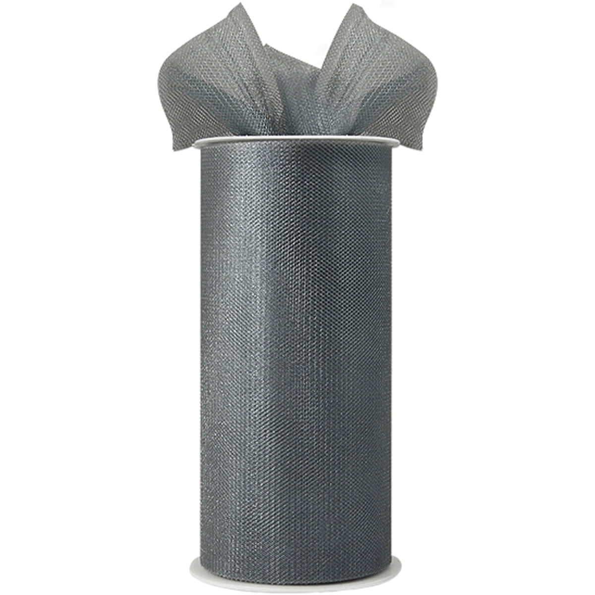 Expo International Shiny 6-Inch Tulle Spool 25-Yard Pewter
