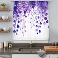 thumbnail image 5 of Spring Purple Wisteria Flowers Sheer Curtains 108" Extra Long, Rustic Floral Branches Light Filering Curtains, Privacy Drapes Simi Floor to Veiling Curtain for Living Room Large Window Treatment, 5 of 9