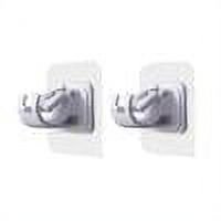 2 uds ganchos de abrazadera para barra de cortina gancho de pared impermeable sin perforaciones para muebles (A)
