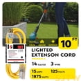 thumbnail image 2 of Cable de extensión EP de 10 pies, calibre 14, 3,5 A, 125 V, iluminado para exteriores, 2 of 7