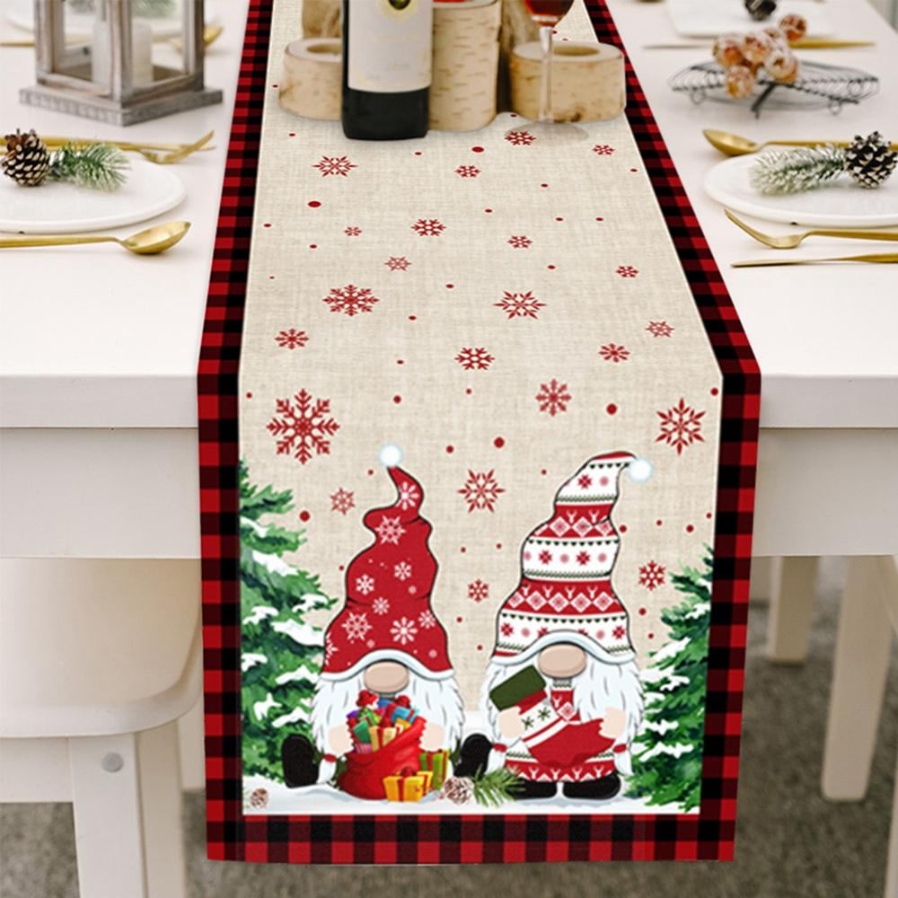 Non-Slip Washable Rectangle Table Setting Decor for Everday Use Cute Cat Zip Pocket Table Runner for Family Dinner Christmas Holiday Birthday Party Table Home Decoration Indoor and Outdoor