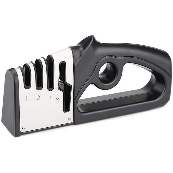 Professional Knife Sharpener,4-in-1 Kitchen Sharpener And Scissors,knife Sharpener With Non-slip Eraser