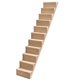 thumbnail image 1 of Casa de muñecas en miniatura con forma de escalera, madera, escala 1:12, sin terminar, 1 of 3