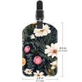 thumbnail image 6 of Square 2Pack PU Leather Flower Cruise Luggage Tag with Privacy Cover and Name ID Tag for Travel Handbags Backpacks Luggage Tags, 6 of 6