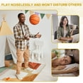 thumbnail image 5 of Uxcell Silent Basketball Size 7 (9.5"), No Noise High-Density Foam Dribbling Indoor Basketball with Net Bag for Quiet Dribbling Indoor Sport, Blue, 5 of 6