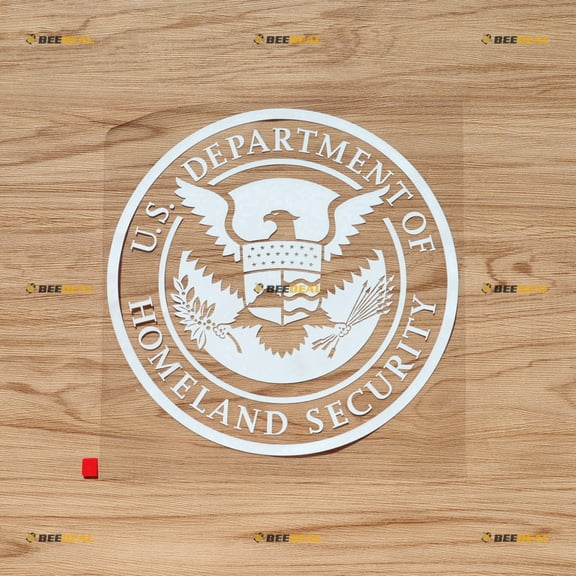 6" US Department of Homeland Security Seal Decal Sticker DHS Car Vinyl White sda3