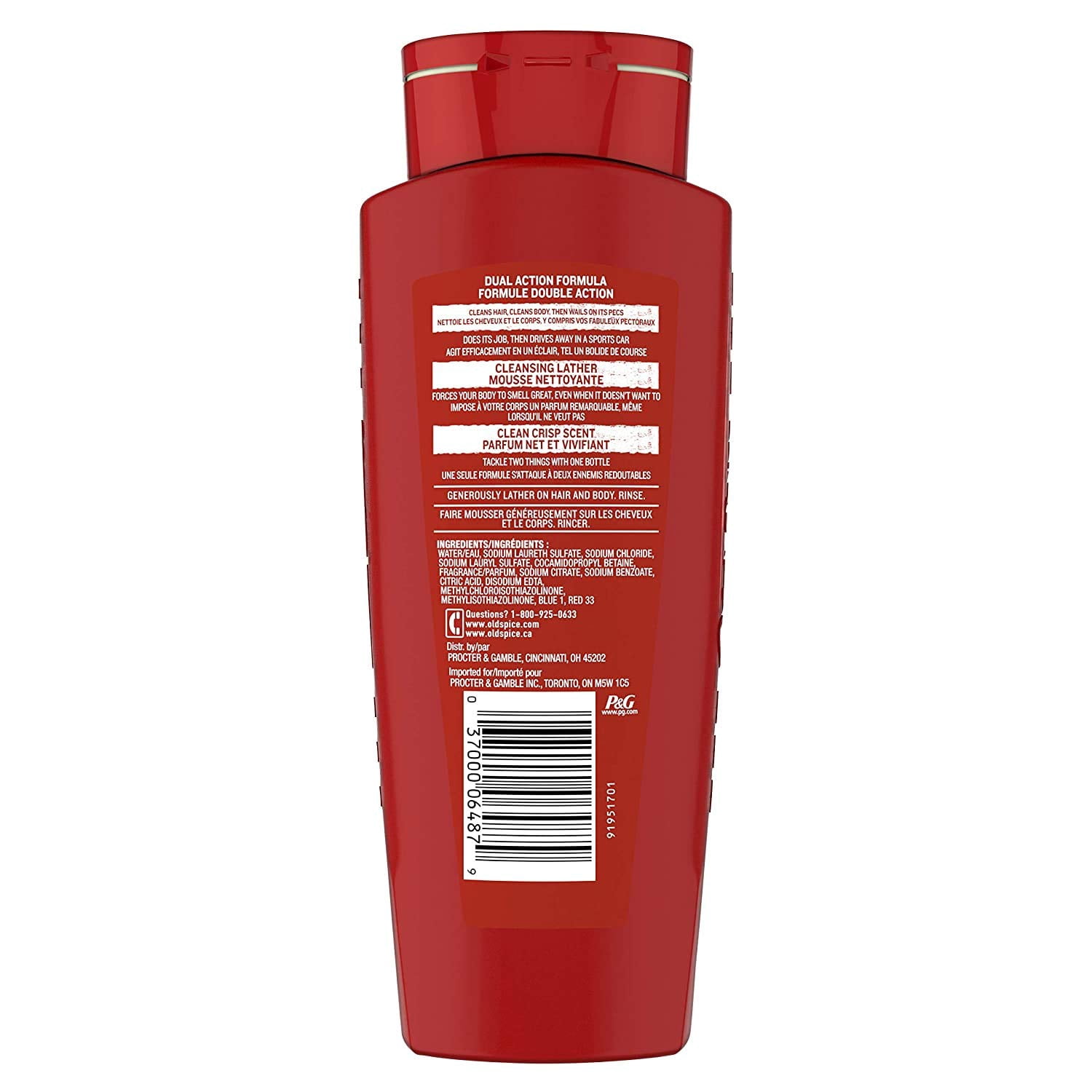 Old Spice High Endurance Hair & Body Wash 18 oz (Pack of 4)