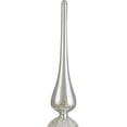 thumbnail image 3 of 14.75" Silver and White Glitter Glass Finial Christmas Tree Topper, 3 of 3