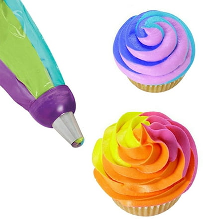 

Icing Piping Bag Nozzle Converter 3 Hole 3 Color Cream Coupler Cake Decor Tool
