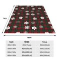 thumbnail image 3 of Pofeuu Plaid Snowflakes Festive Print Ultra-Soft Micro Fleece Blanket,for Bed Or Sofa,All Season Throw Blankets Flannel Blanket-40"x30", 3 of 7