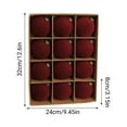 thumbnail image 4 of HomeDM 12PCS Velvet Christmas Balls Ornaments Red 8cm/3.15" Flocked Balls Christmas Tree Decorations Shatterproof Hanging Pendant for Xmas Tree Holiday Home Decor, 4 of 6
