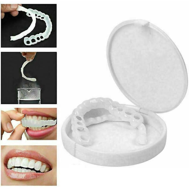 Smile Snap On Upper & Lower False Teeth Dental Veneers Fake Tooth Cover 1 Set