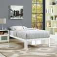 thumbnail image 3 of Modway Corinne Modern Sturdy Powder Coated Steel Twin Bed Frame in White, 3 of 7