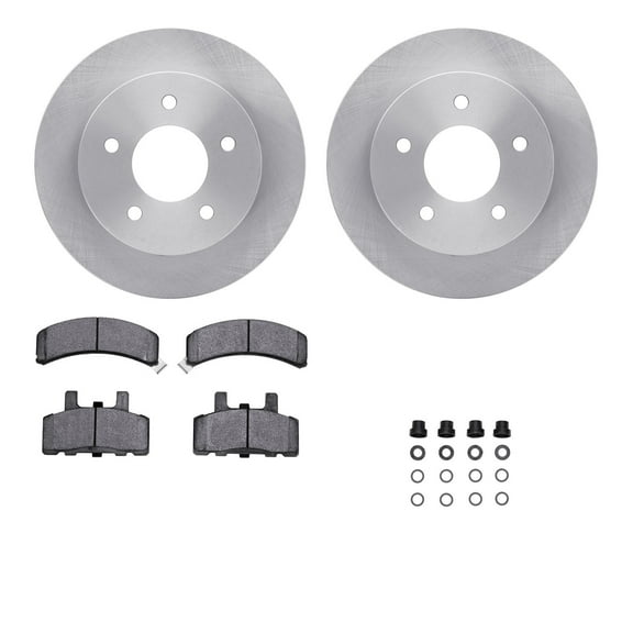 Dynamic Friction Company Front Brake Rotors with Ultimate Duty Performance Brake Pads includes Hardware 6412-48031