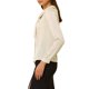 thumbnail image 5 of Camisa de satén de manga larga con cuello chal y botón, lazo retro de INSPIRE CHIC para mujer, color albaricoque, talla XS, 5 of 6