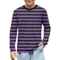 thumbnail image 5 of fatyb Kids Striped Long Sleeve Shirts for Boys Girls Color Block Casual Tops Lightweight Crew Neck Tees, 5 of 7