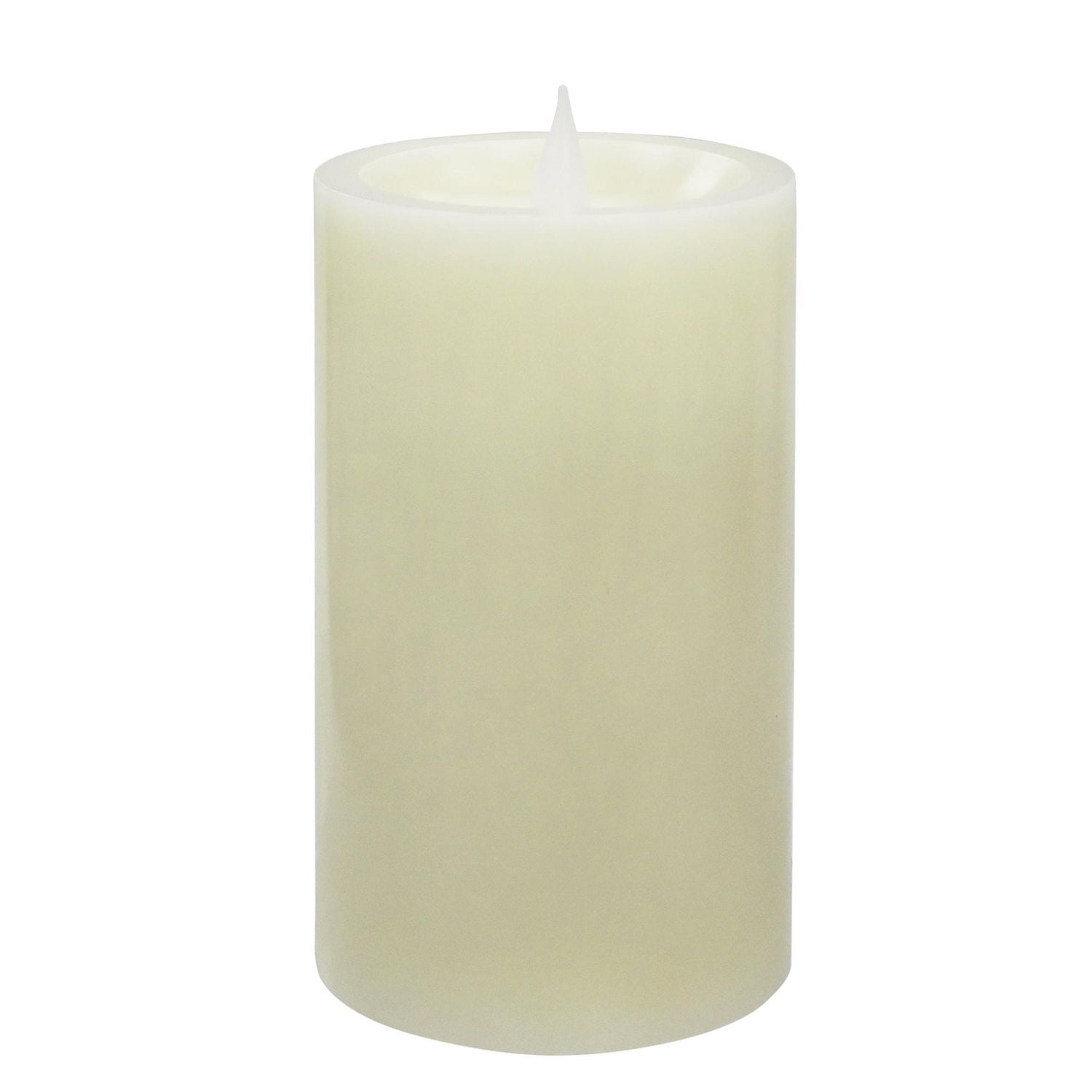 Mainstays Unscented Flickering LED Wax Pillar Candle, 3"x 5"H, 5-hour timer