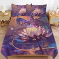 thumbnail image 6 of 3 Pcs Soft Bedding Set, Includes 1 Duvet Cover with Zipper And 2 Pillow,Shams Fantasy Butterfly Queen(90"×90"), 6 of 8