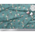 thumbnail image 3 of Soimoi polyester Crepe Fabric Text,Floral & Eiffel Tower Architectural Print Fabric by Yard 52 Inch Wide, 3 of 3