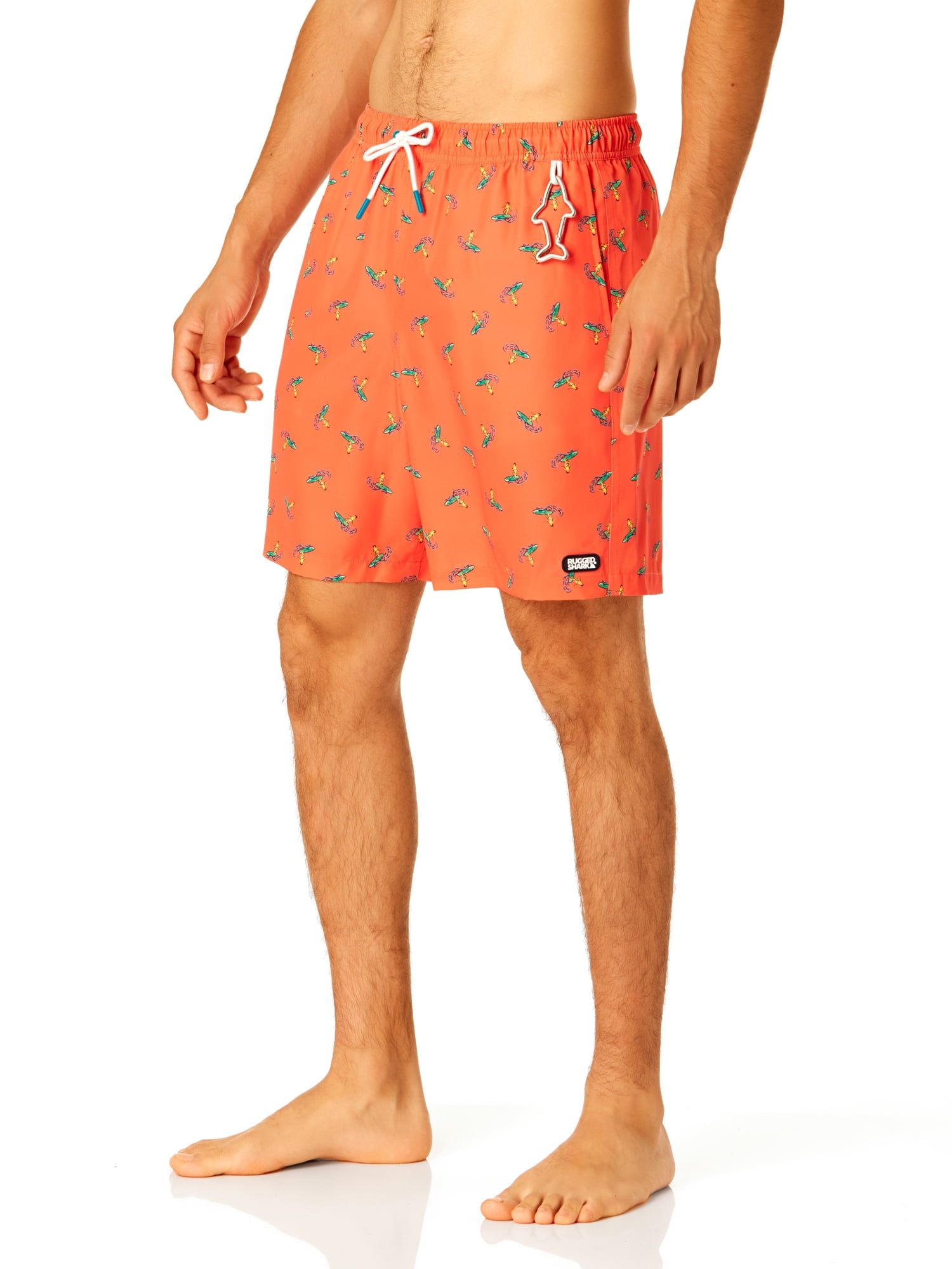 Rugged Shark Men's & Big Men's Swim Trunks, 7" Inseam, Sizes S-3XL