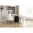 thumbnail image 4 of Of 2 Modern Dining Chairs, Boucle Fabric, Black Metal Legs, Lightweight Fabric Chairs With Foam Filler - Design For Home, 4 of 7