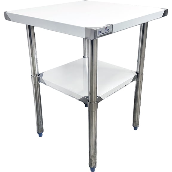 NSF Certified All Stainless Steel Work Table – Multiple Sizes Available 24x24 – Commercial Prep Table with Undershelf, 34''H