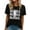 Black, variant on Essentials Womens Tees Tops Basic Shirts Printed Round Neck Solid Color Short Sleeved Fall Winter Clothes