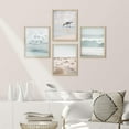 thumbnail image 2 of PixonSign Framed Wall Art White Nautical Ocean Sea Beach Grass Seagull Posters, Set of 4 Seaside Landscape Wall Decor Prints, Nature Wilderness Wall Décor for Living Room, Bedroom - 12"x16" Natural, 2 of 5