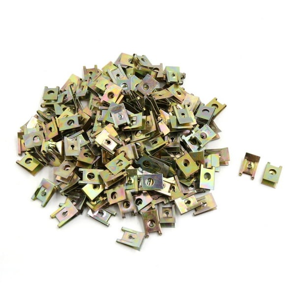 200 Pcs Speed Fastener U Nuts Interior Trim Self Tapping Screw Clips for Car