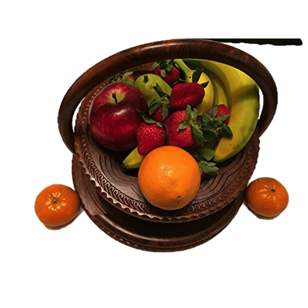 Special Christmas DAY LOVE Gift Wooden Collapsible Fruit Basket (12"x12