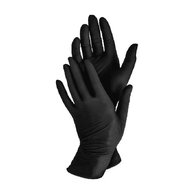 Guantes De Nitrilo Vinil Libre De Látex Sin Polvo Negro