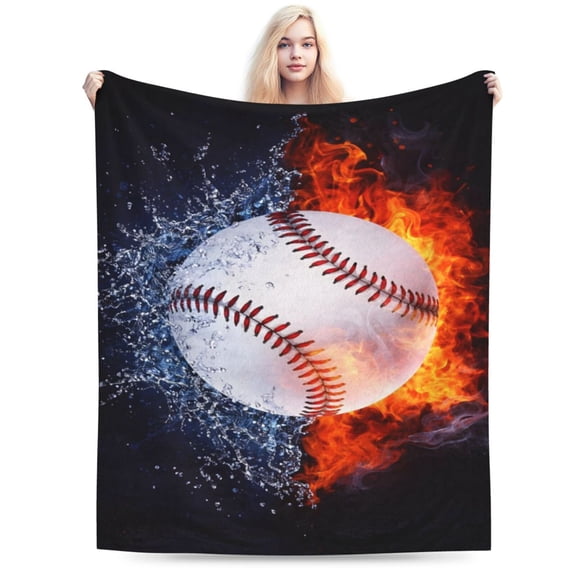 Baseball Blanket Baseballs Gifts for Adults Sports Ball Stuff for Softball Lover Soft Sports Fleece Throw Blanket Baseballs Printed Blanket All Season 50x40