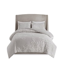 Gracie Mills Anita 3-Piece Farmhouse Tufted Cotton Chenille Floral Comforter Set - GRACE-12641