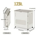 thumbnail image 2 of Rolling Laundry Hamper With Lid, Plastic Collapsible Laundry Baskets With Wheels And Lid, Large Capacity Clothes Hampers, Laundry Bag Laundry Cart For Laundry Room, 2 of 9