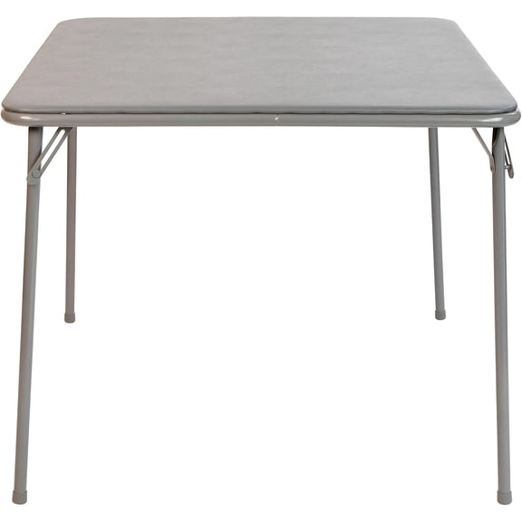 CQAOE Foldable Card Table with Vinyl Tabletop - Portable Game Table for Indoor and Outdoor Activities - Compact, Sturdy, Easy to Store,Grey