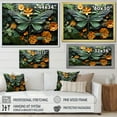 thumbnail image 4 of Designart "Pastoral Flight Green Dragonfly Insects" Animals Floater Framed Canvas Print, 4 of 7