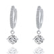 thumbnail image 4 of Pendientes para mujer, regalos para mujer, 1 par de pendientes redondos con cristales y diamantes de imitación a la moda para mujer., 4 of 4