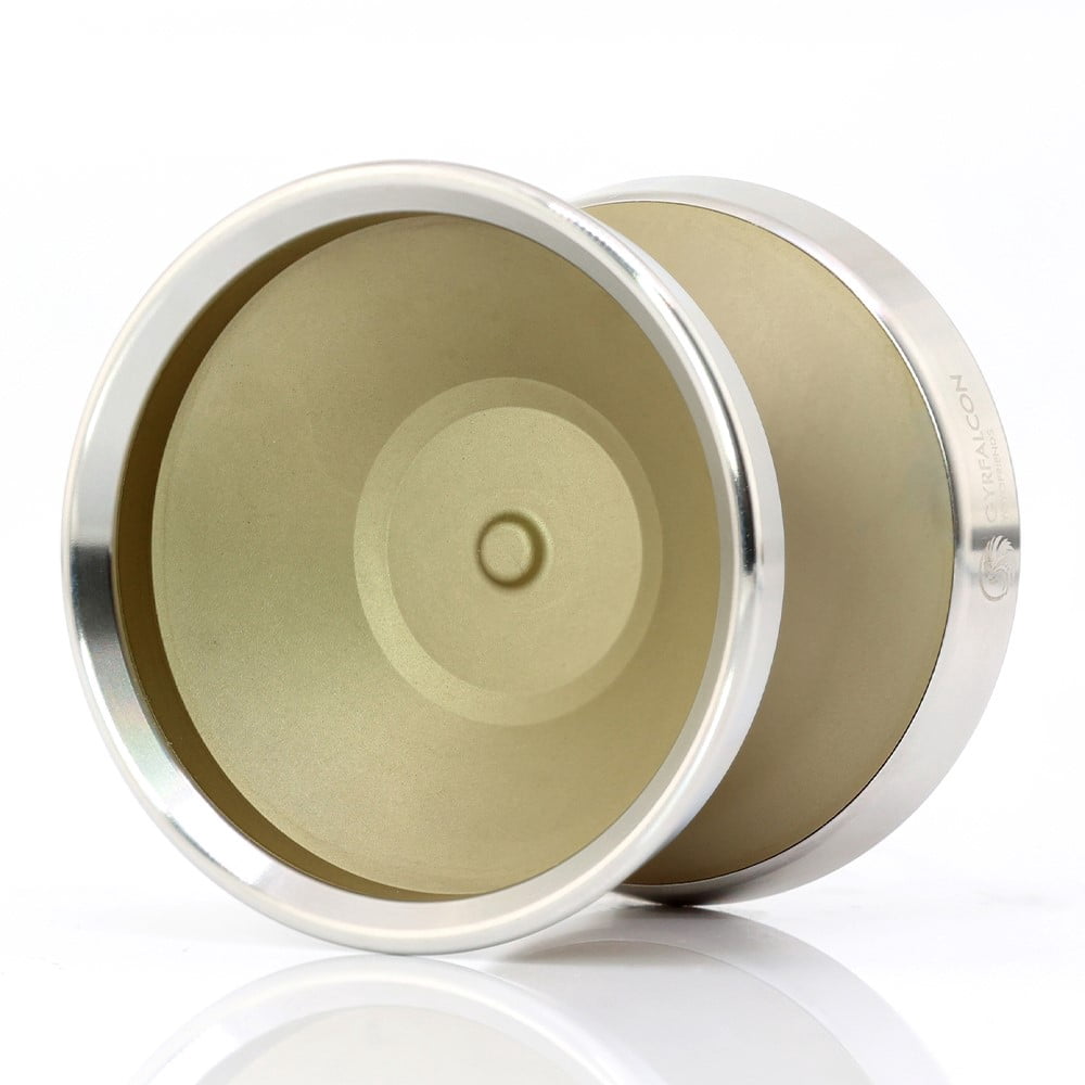 yoyofriends MG SS Gyrfalcon Yo-Yo - Tri-Material - Magnesium YoYo (Cream with Raw Rings)