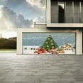 thumbnail image 6 of WUTYU Christmas Holiday Garage Door Cover Large Christmas Snowman for Decoration Outdoor Cover Xmas Tree Garage Door Decor for Holiday Party Photo Background, 6 of 6