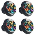 thumbnail image 2 of 4 Pcs Butterfly Knobs for Kitchen Cabinet Cupboard Dresser Bookcase Drawer Pulls Handles Round Home Decor, 2 of 8